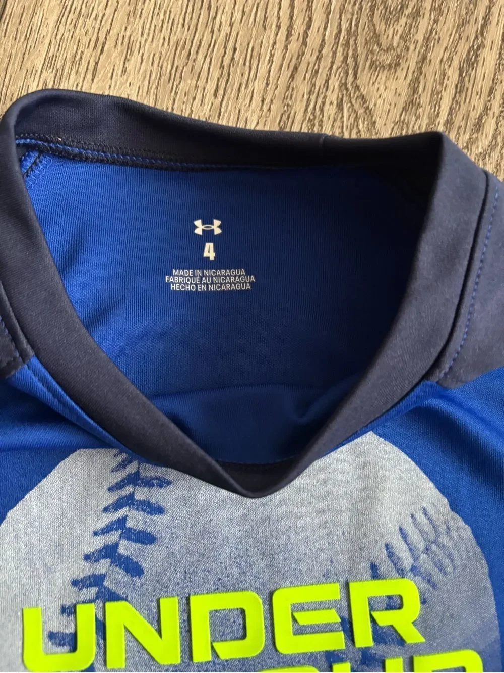 Under Armour Royal Blue Athletic Tee with Logo Tag
